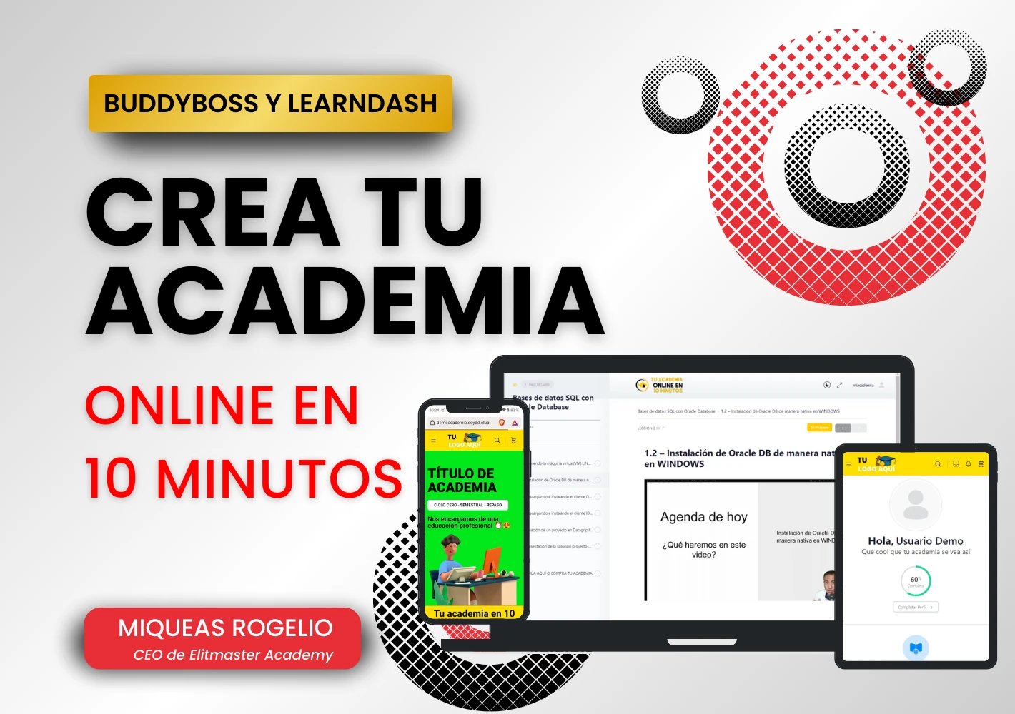 Crea tu academia en 10 minutos - Buddyboss y Learndash